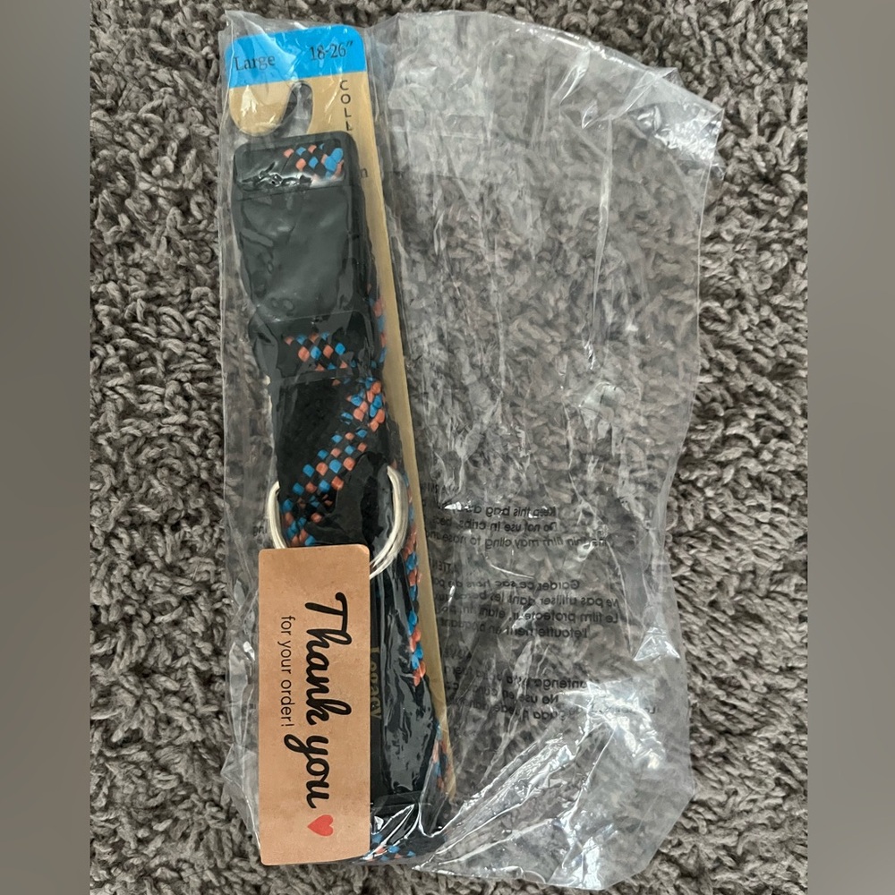 Legacy Collection Black and Multicolor Dog Collar